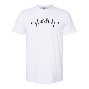 Photographer Heartbeat Photography Lovers Camera Novelty Softstyle CVC T-Shirt