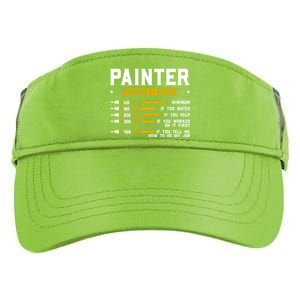 Painter Hourly Rate Funny Painting Professional Painter Cool Gift Adult Drive Performance Visor