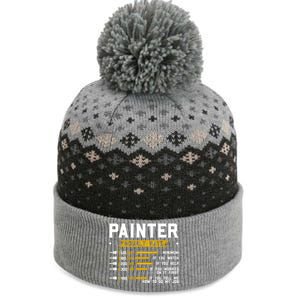 Painter Hourly Rate Funny Painting Professional Painter Cool Gift The Baniff Cuffed Pom Beanie