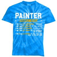 Painter Hourly Rate Funny Painting Professional Painter Cool Gift Kids Tie-Dye T-Shirt