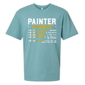 Painter Hourly Rate Funny Painting Professional Painter Cool Gift Sueded Cloud Jersey T-Shirt