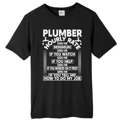 Plumber Hourly Rate Tall Fusion ChromaSoft Performance T-Shirt