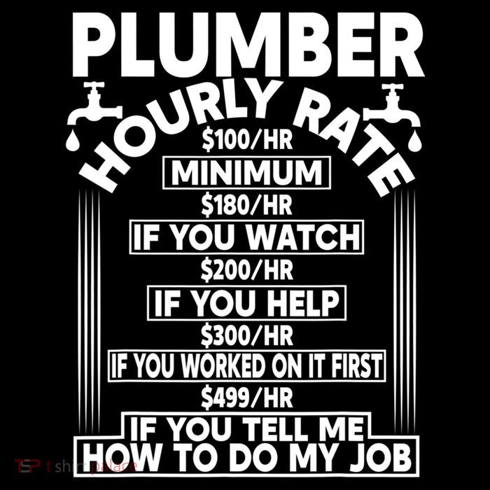 Plumber Hourly Rate Drawstring Bag