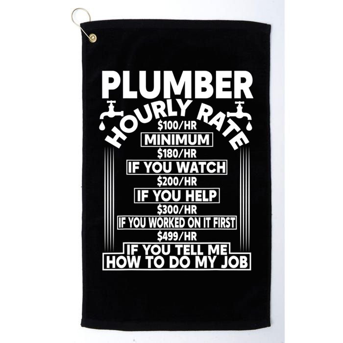 Plumber Hourly Rate Golf Towel