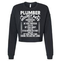 Plumber Hourly Rate Cropped Pullover Crew