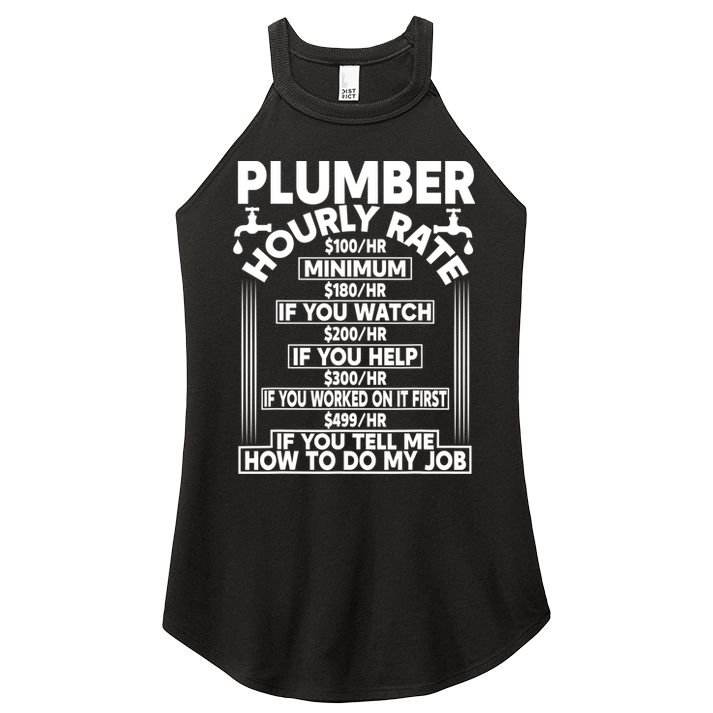 Plumber Hourly Rate Women's Perfect Tri Rocker Tank