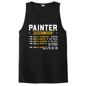 Painter Hourly Rate Funny Painting Professional Painter Cool Gift PosiCharge Competitor Tank