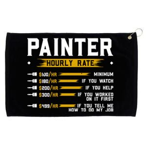 Painter Hourly Rate Funny Painting Professional Painter Cool Gift Grommeted Golf Towel