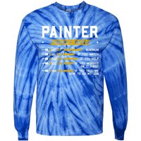 Painter Hourly Rate Funny Painting Professional Painter Cool Gift Tie-Dye Long Sleeve Shirt