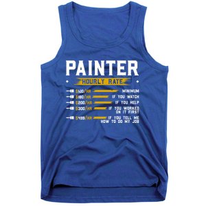 Painter Hourly Rate Funny Painting Professional Painter Cool Gift Tank Top