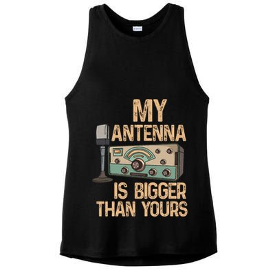 Pride Ham Radio Operator  My Antenna Isn Bigger Than Yours  Ladies PosiCharge Tri-Blend Wicking Tank