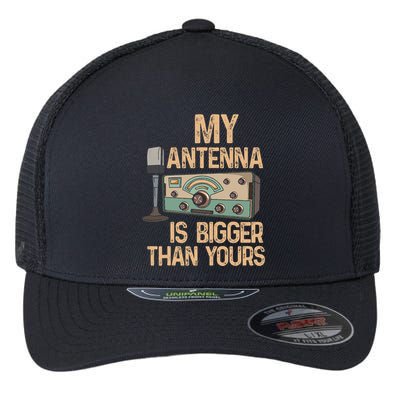 Pride Ham Radio Operator  My Antenna Isn Bigger Than Yours  Flexfit Unipanel Trucker Cap