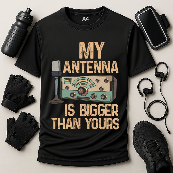 Pride Ham Radio Operator  My Antenna Isn Bigger Than Yours  Performance Shirt