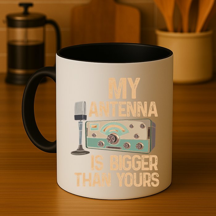 Pride Ham Radio Operator  My Antenna Isn Bigger Than Yours  Mug