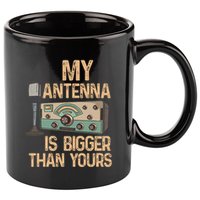 Pride Ham Radio Operator  My Antenna Isn Bigger Than Yours  11oz C Handle Ceramic Mug