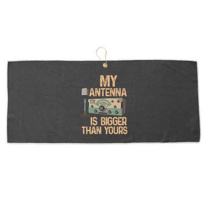 Pride Ham Radio Operator  My Antenna Isn Bigger Than Yours  Large Microfiber Waffle Golf Towel