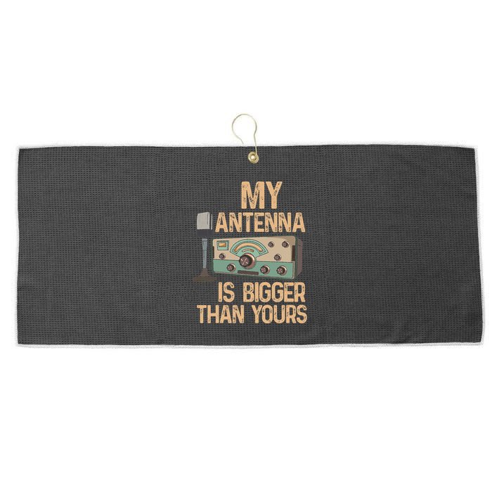 Pride Ham Radio Operator  My Antenna Isn Bigger Than Yours  Large Microfiber Waffle Golf Towel