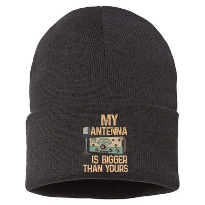 Pride Ham Radio Operator  My Antenna Isn Bigger Than Yours  Sustainable Knit Beanie