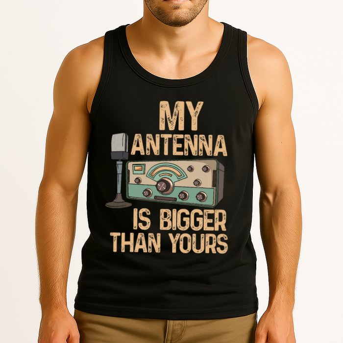 Pride Ham Radio Operator  My Antenna Isn Bigger Than Yours  Tank Top