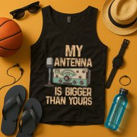 Pride Ham Radio Operator  My Antenna Isn Bigger Than Yours  Tank Top