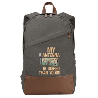Pride Ham Radio Operator  My Antenna Isn Bigger Than Yours  Cotton Canvas Backpack
