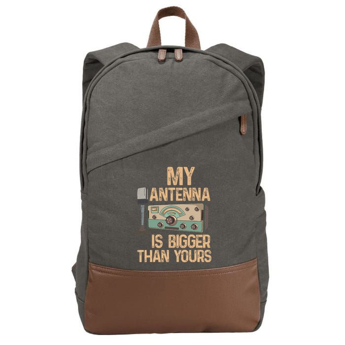 Pride Ham Radio Operator  My Antenna Isn Bigger Than Yours  Cotton Canvas Backpack