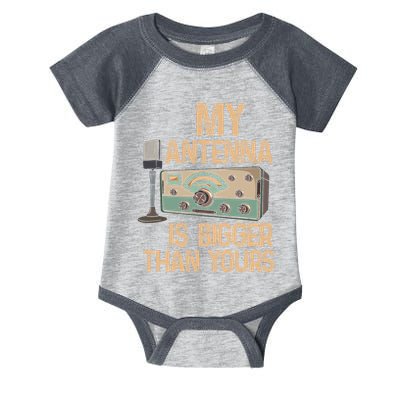 Pride Ham Radio Operator  My Antenna Isn Bigger Than Yours  Infant Baby Jersey Bodysuit