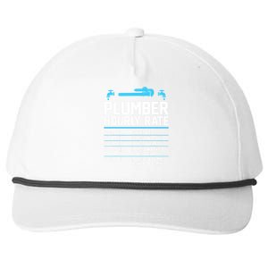 Plumber Hourly Rate - Funny Plumbing Snapback Five-Panel Rope Hat