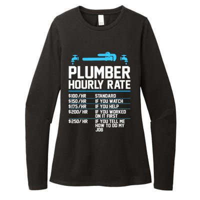 Plumber Hourly Rate - Funny Plumbing Womens CVC Long Sleeve Shirt