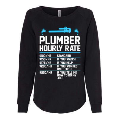 Plumber Hourly Rate - Funny Plumbing Womens California Wash Sweatshirt