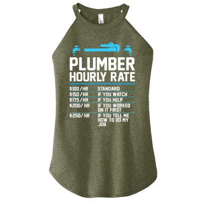 Plumber Hourly Rate - Funny Plumbing Women's Perfect Tri Rocker Tank