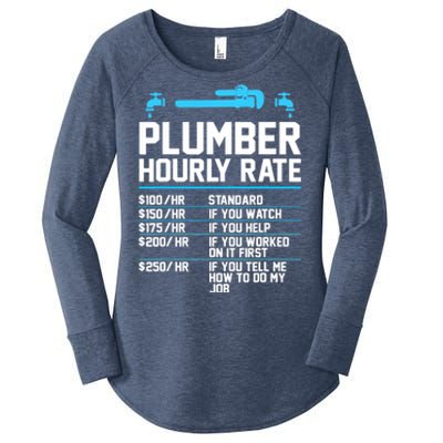 Plumber Hourly Rate - Funny Plumbing Women's Perfect Tri Tunic Long Sleeve Shirt