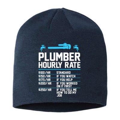 Plumber Hourly Rate - Funny Plumbing Sustainable Beanie