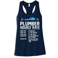 Plumber Hourly Rate - Funny Plumbing Women's Racerback Tank