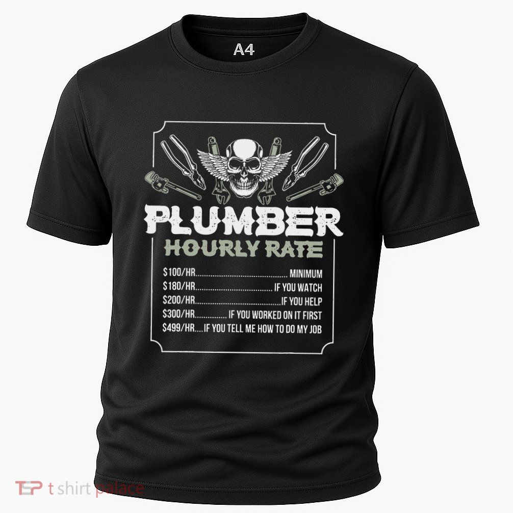 Plumber Hourly Rate Cooling Performance Crew T-Shirt
