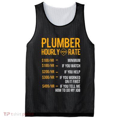 Plumber Hourly Rate Plumber Mesh Reversible Basketball Jersey Tank