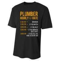 Plumber Hourly Rate Plumber Performance Sprint T-Shirt