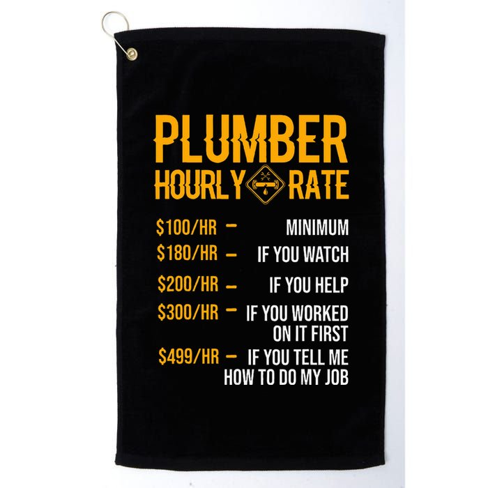 Plumber Hourly Rate Plumber Golf Towel