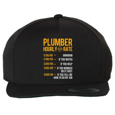 Plumber Hourly Rate Plumber Wool Snapback Cap
