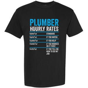 Plumber Hourly Rate Funny Description Of Services With Price Garment-Dyed Heavyweight T-Shirt