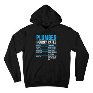 Plumber Hourly Rate Funny Description Of Services With Price Hoodie