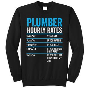 Plumber Hourly Rate Funny Description Of Services With Price Sweatshirt