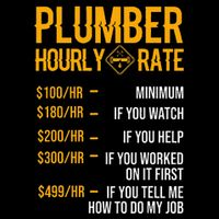 Plumber Hourly Rate Plumber Long Sleeve Shirt