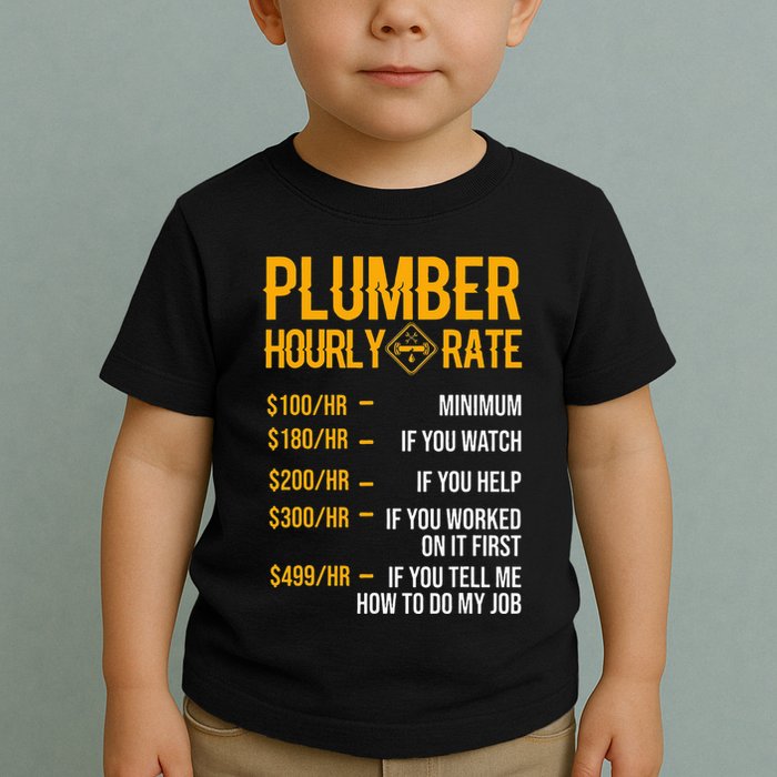 Plumber Hourly Rate Plumber Toddler T-Shirt