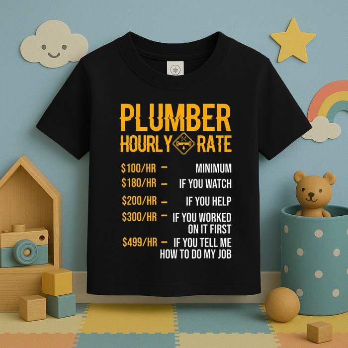 Plumber Hourly Rate Plumber Toddler T-Shirt