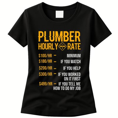 Plumber Hourly Rate Plumber Womens T-Shirt