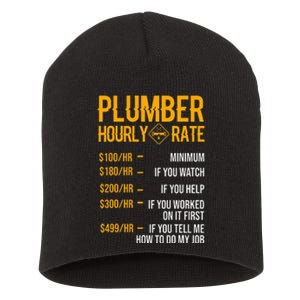 Plumber Hourly Rate Plumber Short Acrylic Beanie