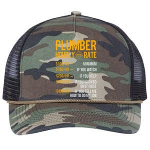 Plumber Hourly Rate Plumber Retro Rope Trucker Hat Cap