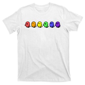 Pride Halloween Rainbow Ghost Spooky Season Graphic T-Shirt