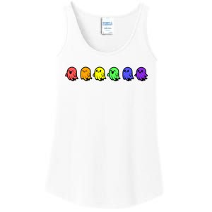 Pride Halloween Rainbow Ghost Spooky Season Graphic Ladies Essential Tank